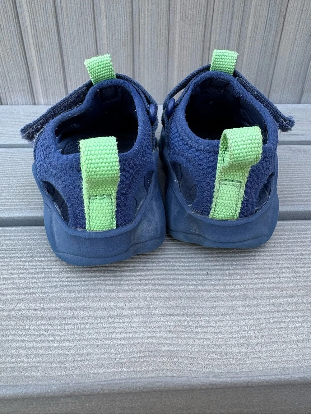 KEEN Hyperport H2 Toddler Water Sandals 6C Navy Blue Lime Green Hiking Shoes